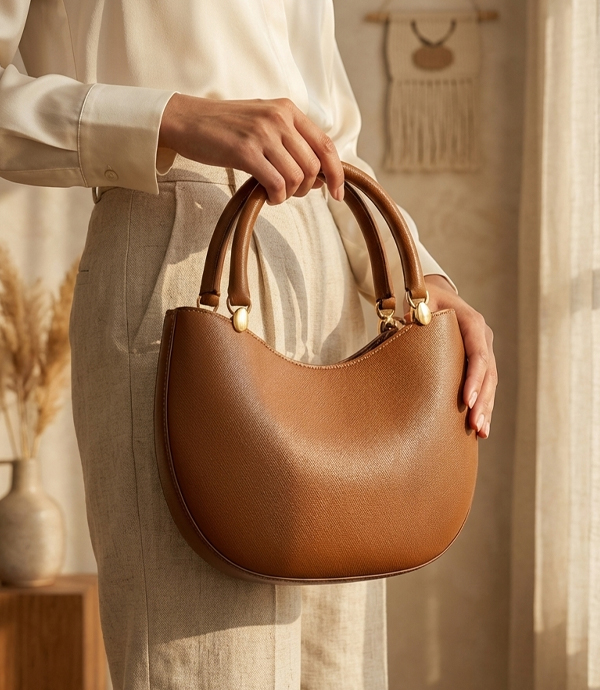 Cognac Crescent Bag Image